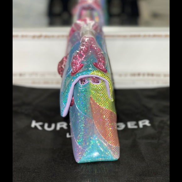 Kurt Geiger London Mini Kensington Glitter Holographic Crossbody Bag - Picture 4 of 8